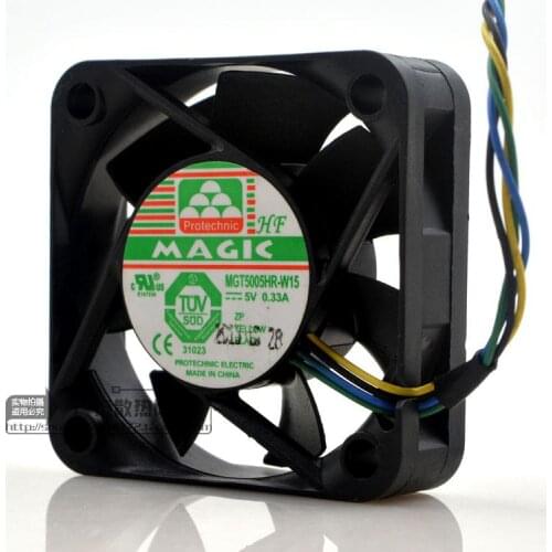 Protechnic Magic MGT5005HR-W15 DC 5V 0.33A 50X50X15mm 4-wire Server Cooling Fan