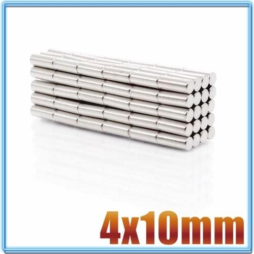 20~500PCS 4x10 mm Strong Cylinder Rare Earth Magnet 4mm x 10mm Round Neodymium Magnets 4x10mm Mini Small N35 Magnet 4*10 mm