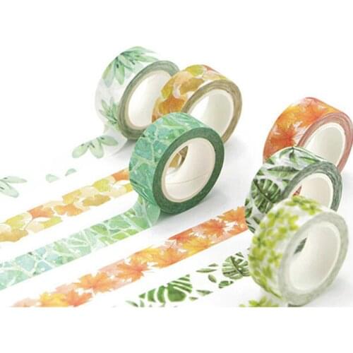 2021New Flower Washi Tape Diy Scrapbooking Diary Paper Stickers Roll Cute Adhesive Paper Tape Stationery Sticker
