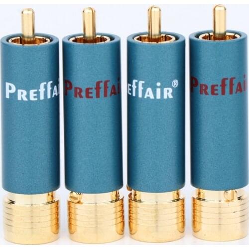 Preffair R1722 4pcs/lot Gold-plated HIFI RCA Plug Hi-end RCA Connectors,100% Brand New and high quality