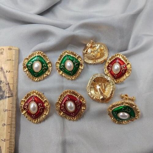 United States with Qingdao jewelry earring fashion personality joker true gold drop glaze silver earrings