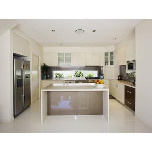 Modern white kitchen cabinet