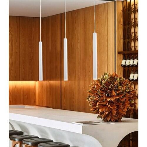 Modern Decoration Hanging light Wire Cylinder Tube Dining Room 7W 12W Led Pendant Light