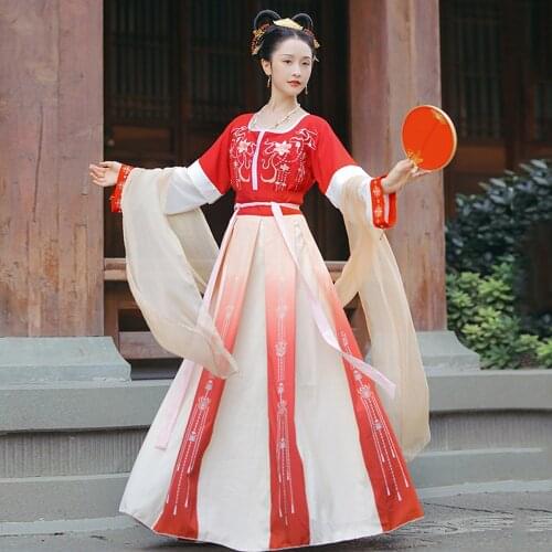 Women Hanfu Dress Palace Embroidery Girl Traditional Clothing Cosplay Vintage Party Ancient Chinese Costume
