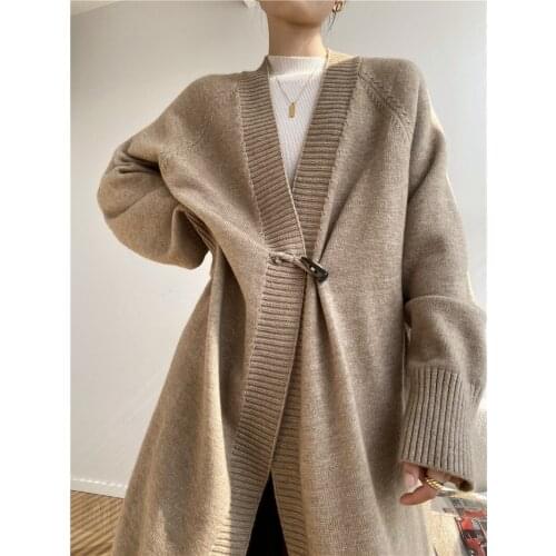 Womens Kimono Long Batwing Sleeve Open Front Chunky Knit Cardigan Sweater Female Large Size Autumn Winter Sweaters Outerwear