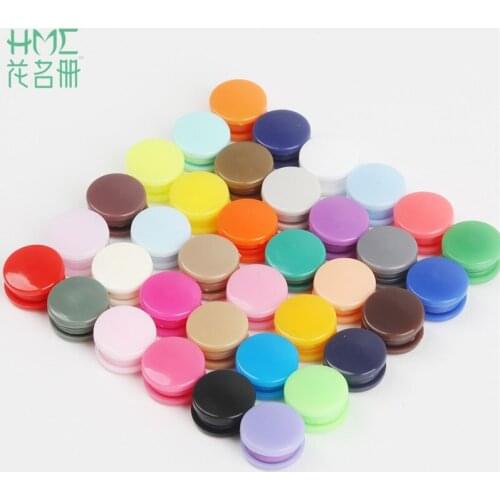 100 Sets 12mm Hot Sale Round Plastic Snaps Button Fasteners Quilt Cover Sheet Button Garment Accessories for Baby Clothes Clips