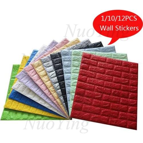 3D Three-dimensional Wall Sticker Living Room TV Background Wall Sticker Self-adhesive Brick Pattern Wallpaper