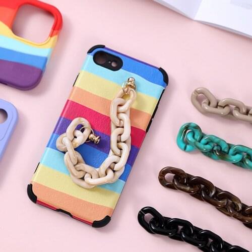 50pcs/lot 18*23mm Dark Color Acrylic Buckles DIY Glasses Chains Mask Chains Earrings Necklace Mobile Chains Accessories N450