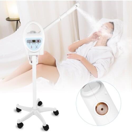 Facial Steamer Machine Thermionic Spray Ozone Sterilization Nano Facial Steamer Instrument Rotation Spray Arm Face Care Machine