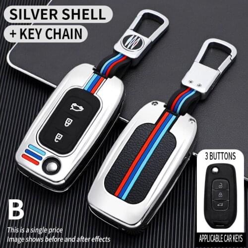 Zinc Alloy Car Key Case for Renault Kadjar Captur Symbol Koleos Megane 2016 2017 2018 Keyless Remote Cover Shell 3 Buttons