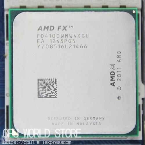 AMD FX 4100 Quad Core CPU processor AM3+ /8MB/95W FX serial pieces FX-4100 working