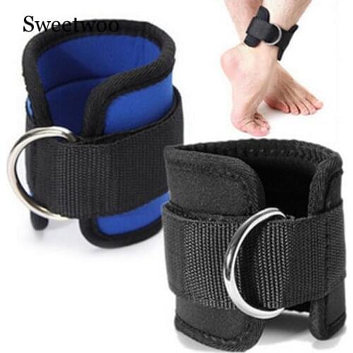 D-Ring Ankle Anchor Strap Belt Gym Cable Attachment Thigh Leg Strap Lifting Fitness Exercise Banda Elastica Fitness Resistencia