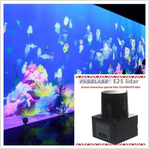 FASELASE E25 High precision cost-effective TOF Wall and ground screen interactive Special lidar screen interactive system