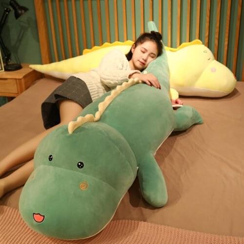 80-120CM Giant Cute Crocodile Plush Toy Stuffed Fluffy Cartoon Animal Doll Girlfriend Sleeping Pillow Baby Kids Birthday Gift