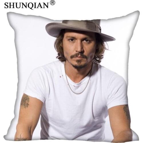 DIY Pillowcases Johnny Depp Personalized Pillowcase Custom Throw Pillow Case Customized Pillow Covers (Two Sides)