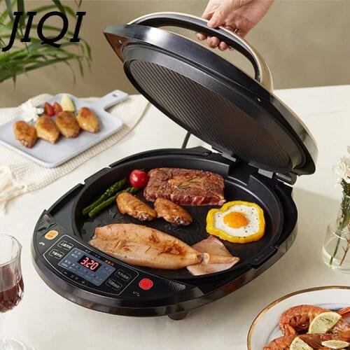 JIQI Automatic Double Heating Pancake Makers Household Electric Baking Pan Pancake Machine kitchen helper