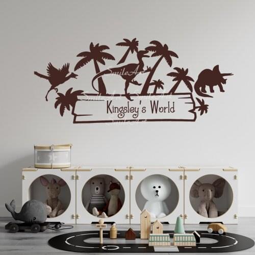 Beauty Personalized Jurassic Park Environmental Protection Vinyl Stickers For Kids Rooms Decoration Sticker Mural