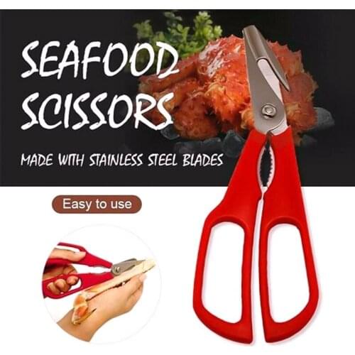 Multifunctional Seafood Scissors for Lobster Fish Shrimp Crab Seafood Scissors Detachable Shells Shears Kitchen Cooking Tools