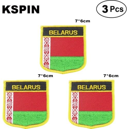 Belarus Shiled Shape flag patches national flag patches for Cothing DIY Decoration