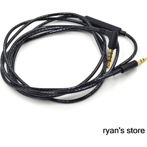 New black Replacement Audio cable Cord wire with remote and mic for AKG AKG Y40 Y45BT Y50 Y55 headphones
