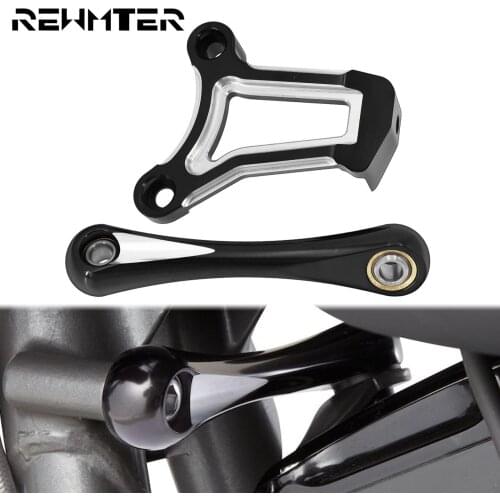 Motorcycle Black CNC Front Engine Mount Bracket+Stabilizer Link For Harley Touring Electra Street Glide FLHR Road King 2009-2016