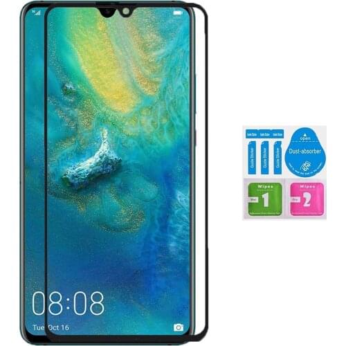 Screen Protector CRYSTAL tempered glass 3D full black covers 100 LCD for for Huawei MATTE 20X KIT