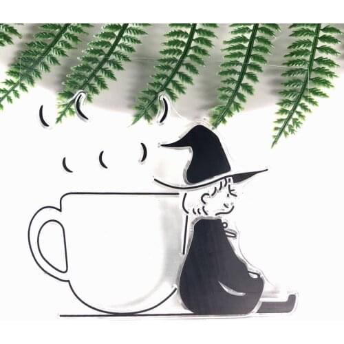 Fairy Happy Halloween Transparent Clear Silicone Stamp Seal for DIY Scrapbooking Photo Album Decorative Clear Stamps Sheet