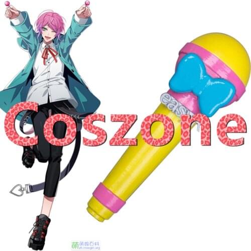 Division Rap Battle Hypnosis Mic DRB Amemura Ramuda Cosplay Yellow Microphone Voice Tube Halloween Costume Accessory