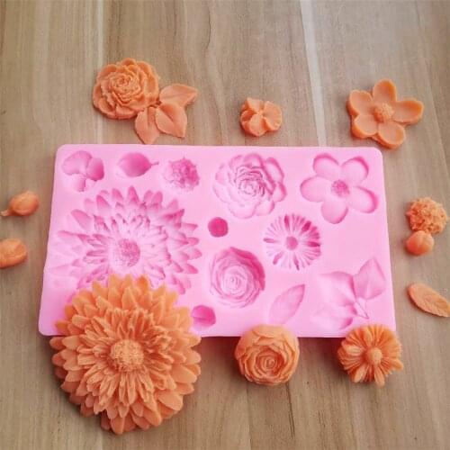 Sunflower Shaped Silicone Fondant Cake Decorating Mold Chocolate Molds Mousse Mould Baking Tools Kitchen Accessories