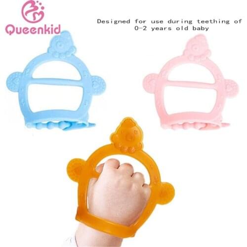 Babies over 6 months old baby silicone bracelet gutta-perchas Glove molars bandage type baby chews and solid teeth gutta-percha