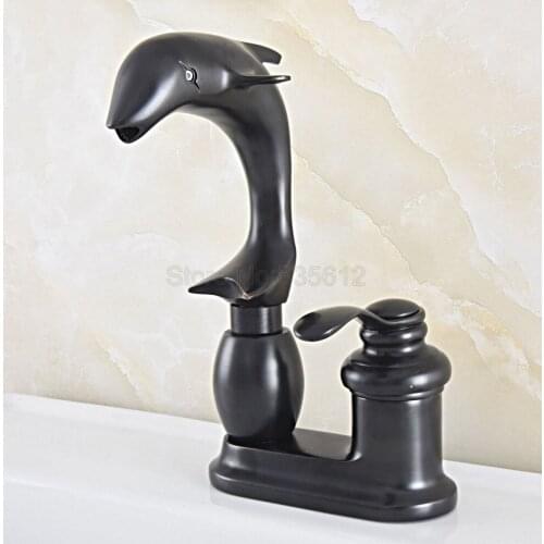 Oil Rubbed Bronze Black 4" Centerset 2 Holes Deck Mounted Basin Kitchen Bathroom Vanity Sink Lavatory Faucet Mixer Tap tsf830