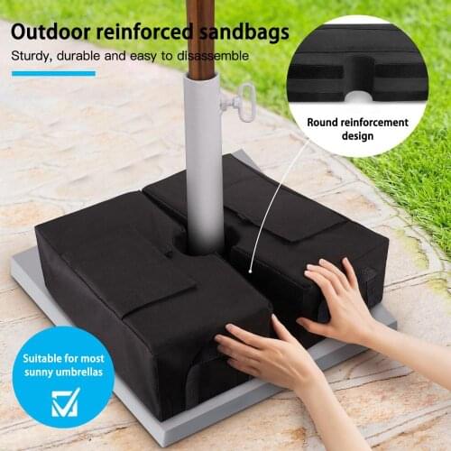 Outdoor Patio Umbrella Base Weight Bag Weatherproof Parasol Umbrella Heavy Duty Sand Bags Stand Base for Home Hotel Use