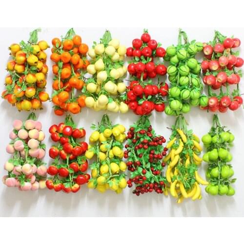 050 Simulation of vegetable and fruit hanging string simulation plastic model vegetable fruit string