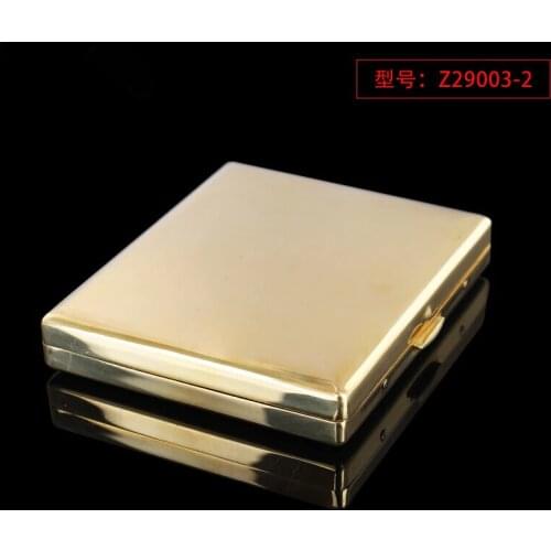 1Pcs Cigarette Case Smoking Accessories Metal Gift Tobacco Holder Pocket Box Metal Brass Cigarette Box Cigar Storage Container