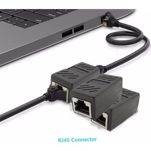 1Pcs RJ45 Connector 8P8C Network Extender Ethernet Adapter Extension Cable for Ethernet Lan Cable Female to Female Converter