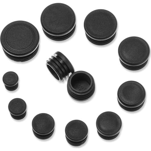 10Pcs/Pack Black Round Plastic Plug Non-Slip Covers Floor Protectors Sleeve Plug Head Table Chair Foot Pad