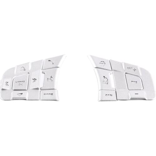 10 Pcs for Land Rover Discovery Sport 2015-2019 Aluminum Alloy Car Steering Wheel Button Frame Sticker Cover(High Match)