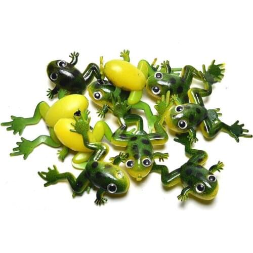 10Pcs/Set 3D Ray Frog Soft Bait Simulation Artificial Fishing Lure Tackle Tool