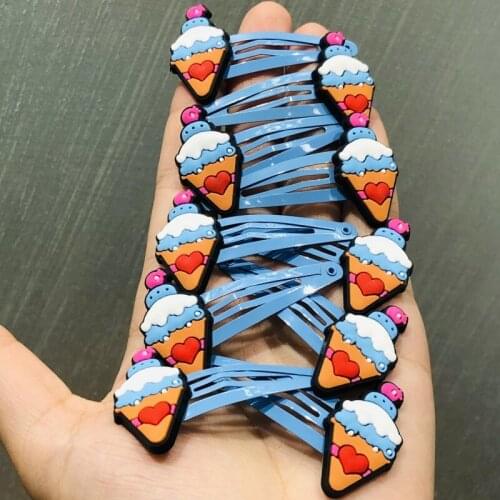 10Pcs/Set Ice Cream Cake Dessert Hairpins For Girls Headwear Sweet Hair Clips Barrettes Kids Fashion Hair Accessories