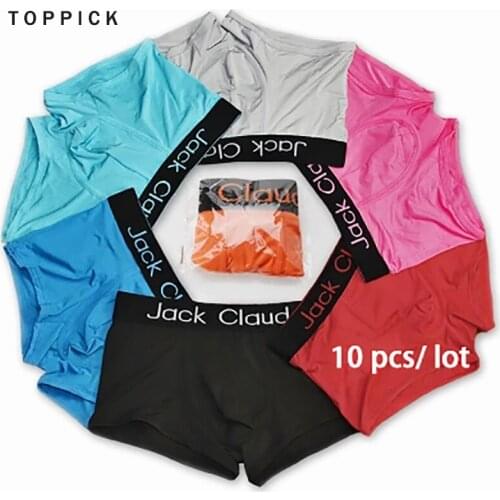 10 pcs/set Brand Mens Sexy Boxers Male Underwear Multicolor Boxershorts Men Trunks Breathable Underwear Calzoncillos Plus Size
