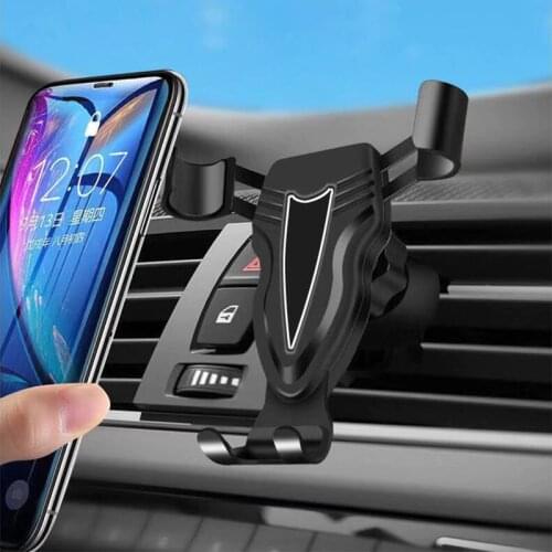 2021 Gravity Phone Holder Car Air Vent Mount Metal Mobile Stand Smartphone GPS Support For iPhone 12 11 Xiaomi Samsung Huawei LG