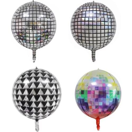 3pcs 22 Inch 4D Disco Balloons Helium Balloon for Birthday Baby Shower Wedding Bachelorette Disco Dance Party Decoration Supplie