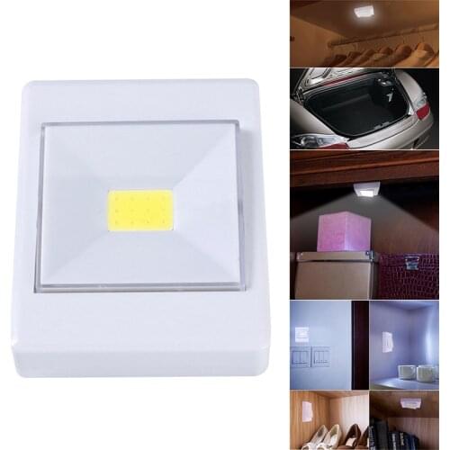 3W COB LED Wall Switch Wireless Closet Cordless Dimmable Night Light Battery Operated WWO66