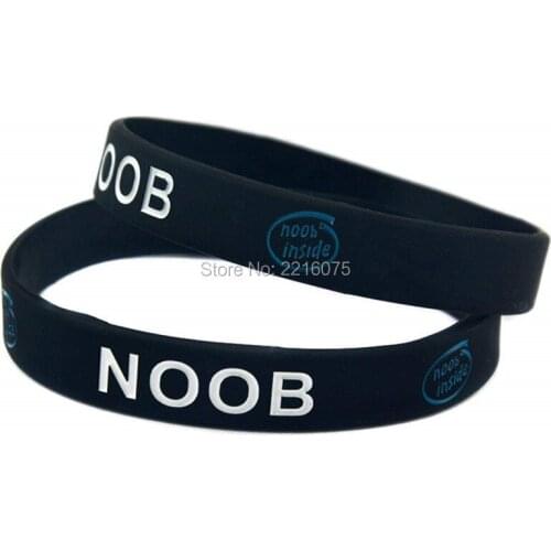300pcs NOOB Motivational wristband silicone bracelets free shipping by DHL A