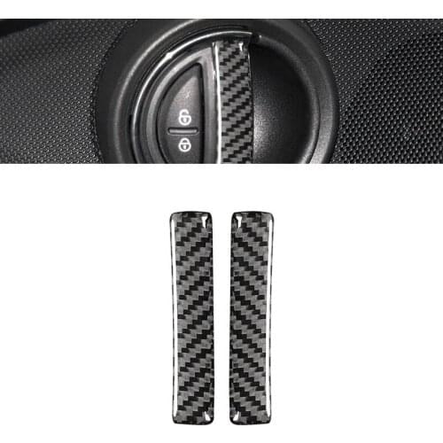 3D Carbon fiber inner door handle cover sticker Interior modification for Mini Cooper R55/R60 Car Accessories car stickers