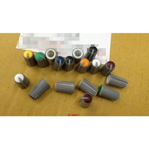 5pcs/lot 157 # mixer potentiometer knob cap seven-color axle [dark red, dark blue, green, yellow, orange, , black.]