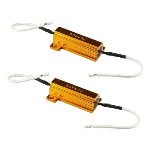 Free Shipping 2Pcs/Lot Pair of (2) 50 Watt 6 Ohm Load Resistors for LED Hyper Flash or Error Message