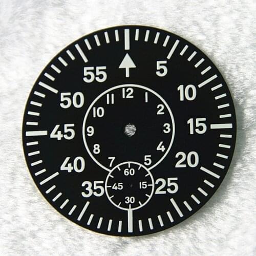38.9mm Watch Dial Green Luminous Watch Face Wristwatch Plate Tool Parts For ETA 6497 6498 ST36 Watch Repair Replacement