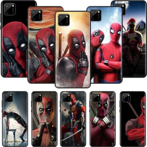 Deadpool Marvel Dead Pool for Realme V15 V5 V3 X7 X5 X3 X2 Q2 Q2i Pro C17 C15 C12 C11 C3 C2 Black Phone Case
