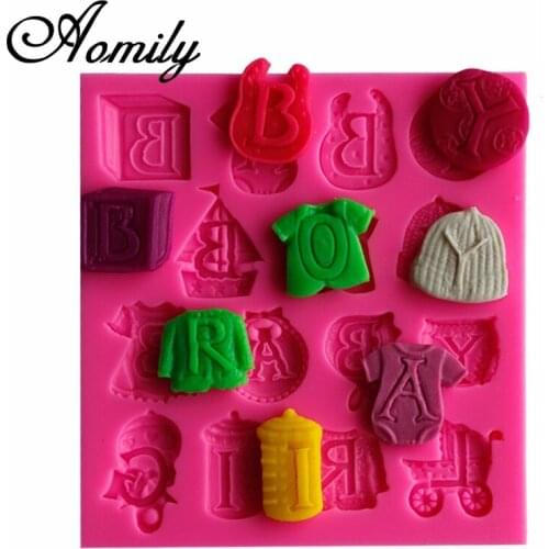 Amoliy DIY Baby Clothing Series Shape Cake Mold Cake Decorating Tools Silicone Mold Baking Mold Cake Decoration Accessories